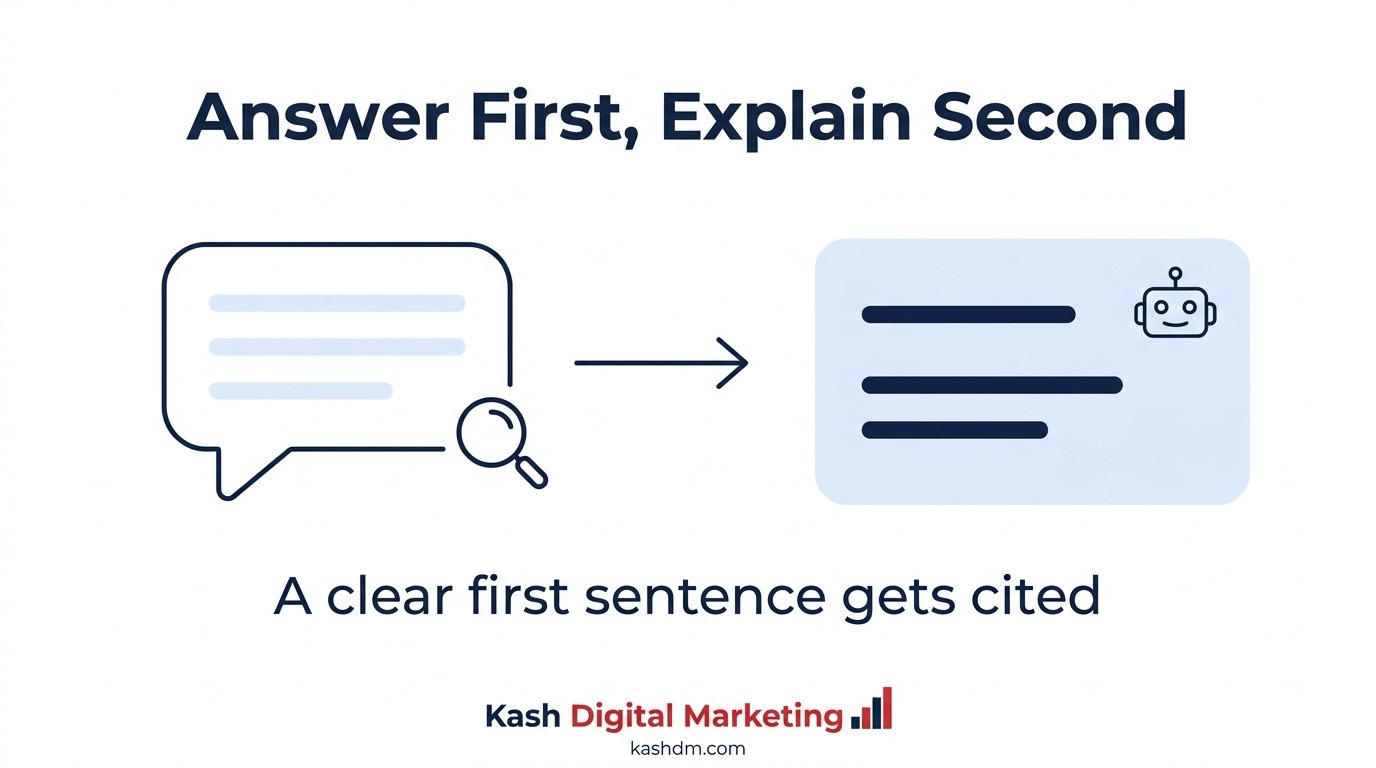 Structuring inspection content so AI-powered search can extract a direct answer to a homeowner or property manager question.